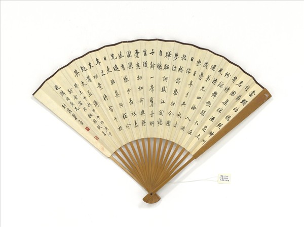 民國鄭昶畫墨梅並書詩　成扇