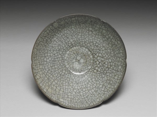 哥窯 青瓷葵口碗