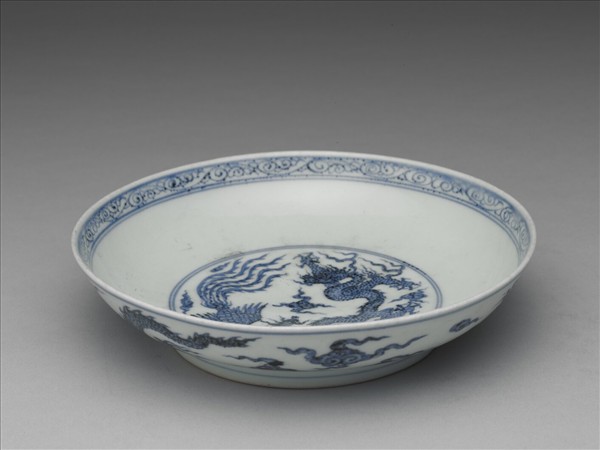 青花龍鳳紋盤
