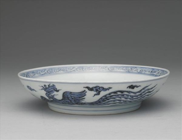 青花龍鳳紋盤