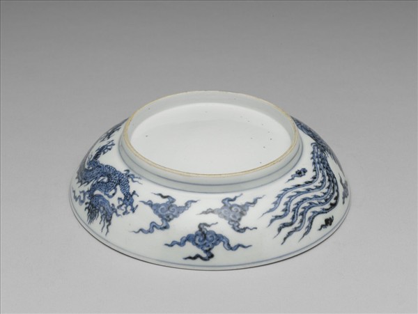 青花龍鳳紋盤