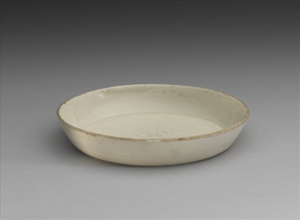 定窯 白瓷劃花蓮花紋洗