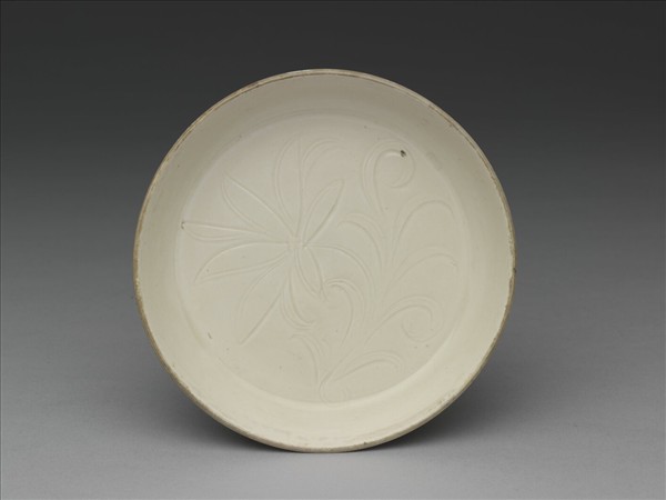 定窯 白瓷劃花蓮花紋洗