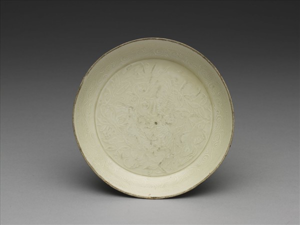 定窯 白瓷印花鳳紋洗