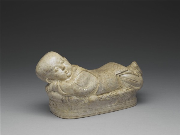 定窯型 白瓷嬰兒枕