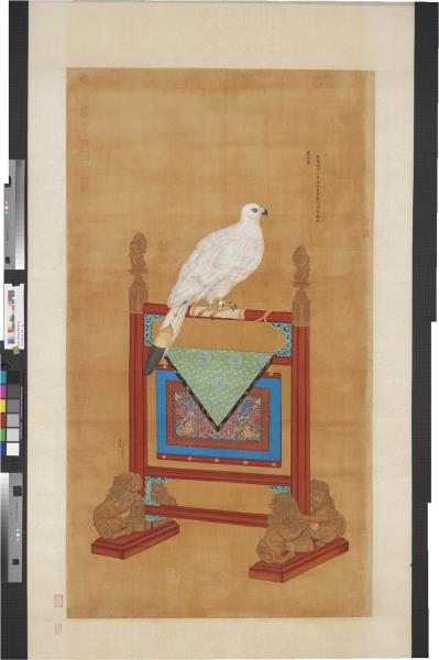 清艾啟蒙畫白鷹　軸