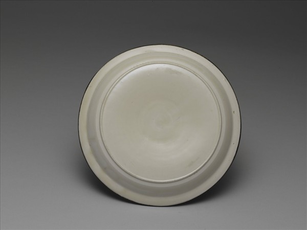 定窯 白瓷印花鳳凰紋盤