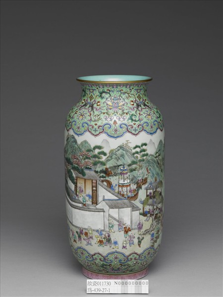 粉彩百子圖燈籠尊