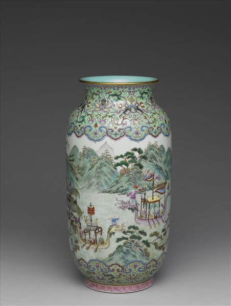 粉彩百子圖燈籠尊