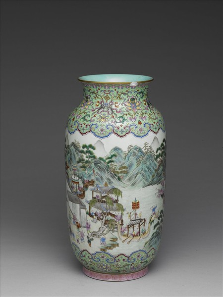 粉彩百子圖燈籠尊