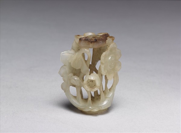 青花團花紋三足爐