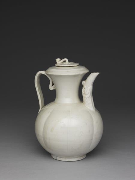 定窯 白瓷龍口執壺