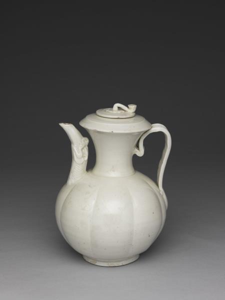 定窯 白瓷龍口執壺