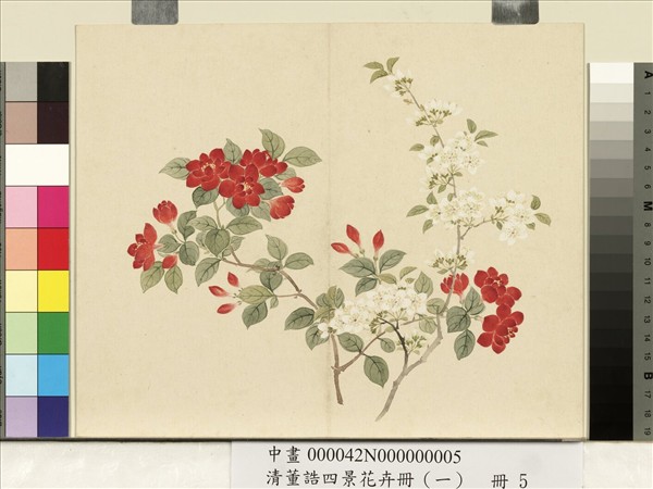 清董誥四景花卉（一）　冊　春景花卉之五