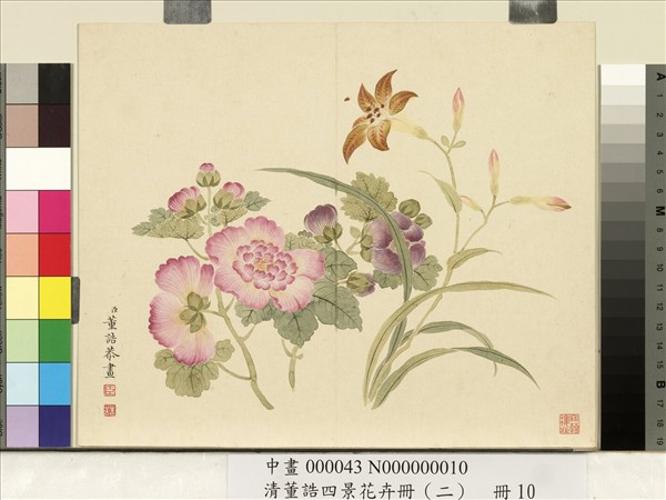 清董誥四景花卉冊（二）　冊　夏景花卉之十