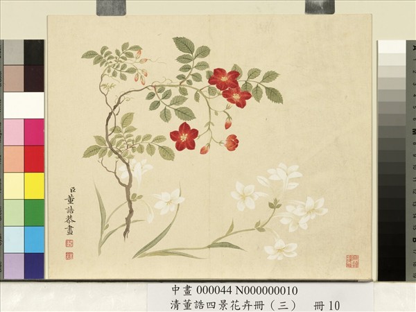 清董誥四景花卉（三）　冊　秋景花卉之十