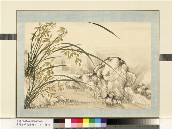 清錢維城花卉冊（二）　冊　畫蘭之六