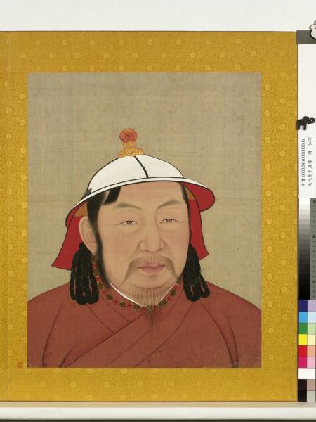 元代帝半身像　冊　元仁宗