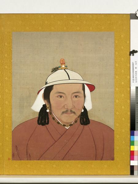 元代帝半身像　冊　元文宗