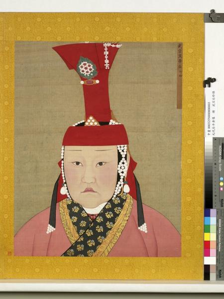 元代后半身像　冊　元武宗后