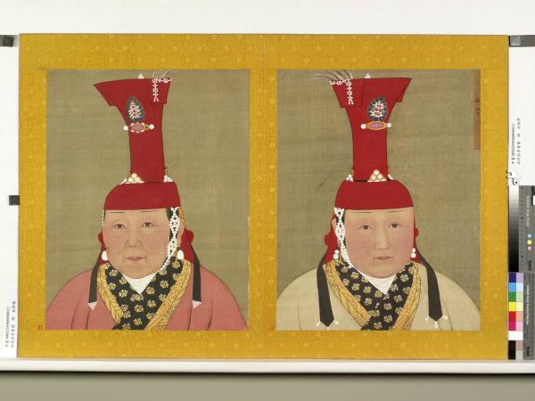 元代后半身像　冊　元代后