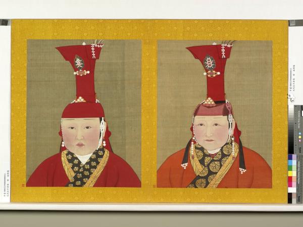 元代后半身像　冊　元代后