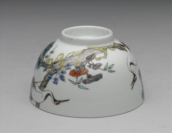 粉彩松鶴長春圖碗