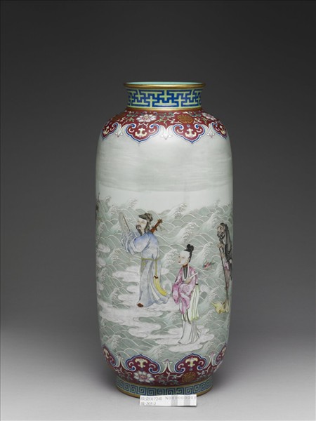 粉彩八仙祝壽圖尊