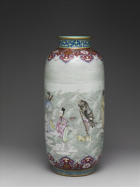 粉彩八仙祝壽圖尊