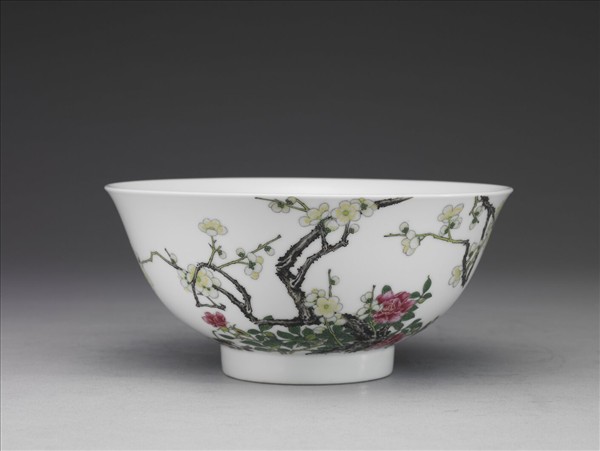 琺瑯彩眉壽長春圖碗