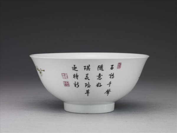 琺瑯彩眉壽長春圖碗