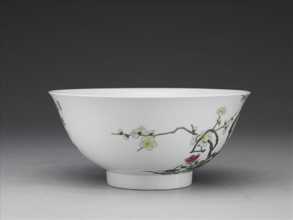 琺瑯彩眉壽長春圖碗