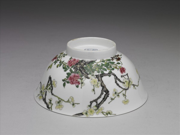 琺瑯彩眉壽長春圖碗