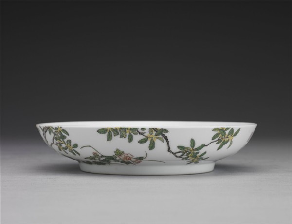 琺瑯彩瓷芙蓉桂花碟