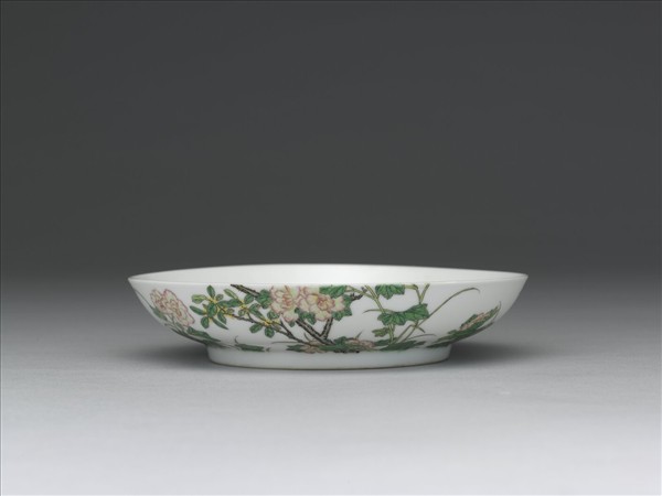 琺瑯彩芙蓉桂花紋碟