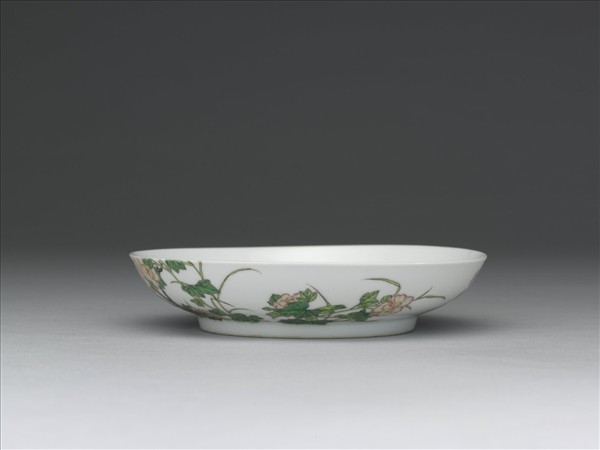 琺瑯彩芙蓉桂花紋碟