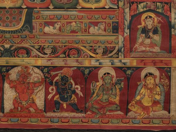 西藏十三世紀達壟寺堪布桑杰溫像唐卡