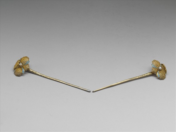 金纍絲茶花簪（一對）