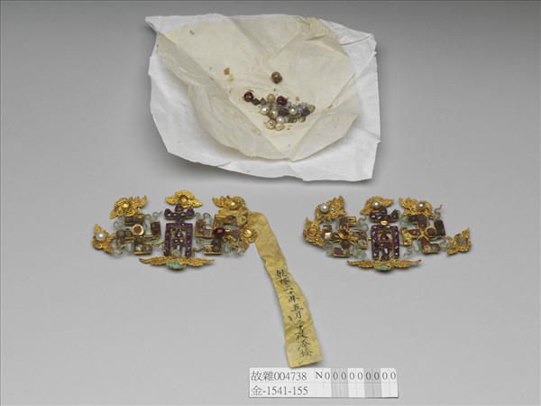 金萬壽簪（一對）