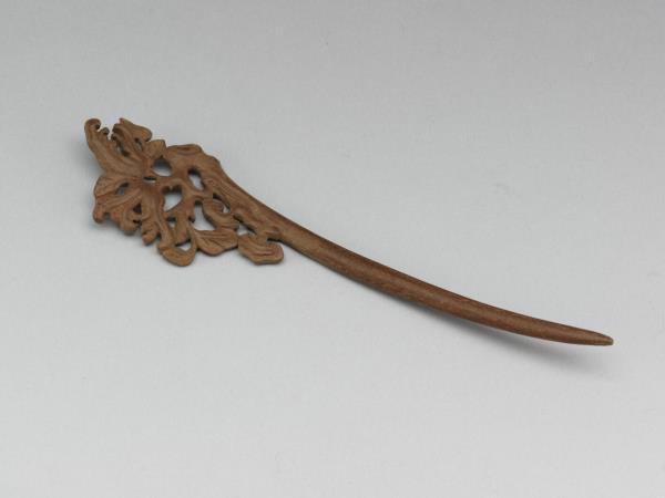 肉桂木雕佛手簪