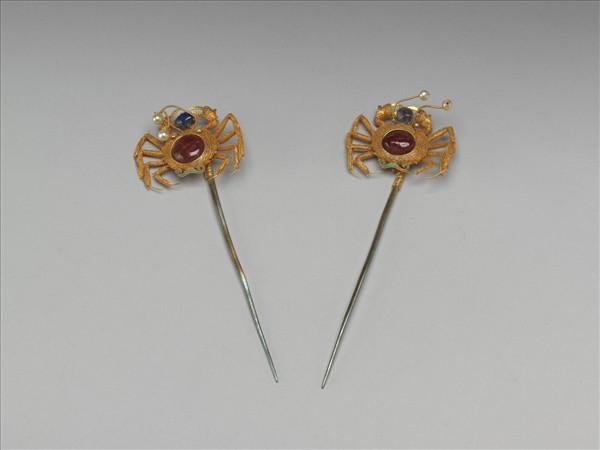 金纍絲螃蟹簪