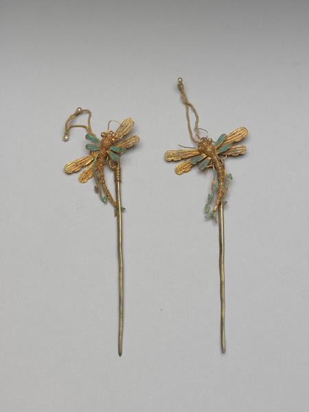 金纍絲蜻蜓簪（一對）