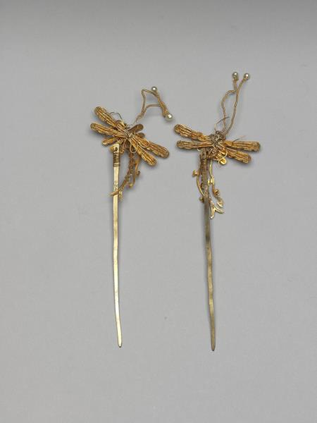 金纍絲蜻蜓簪（一對）