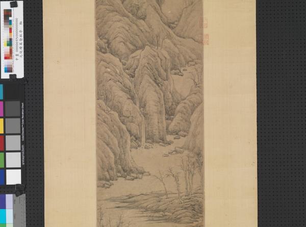 元倪瓚萬壑秋亭　軸