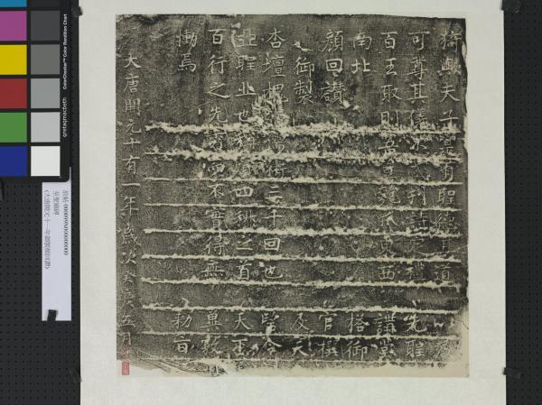 唐孔子顏子讚殘石　軸