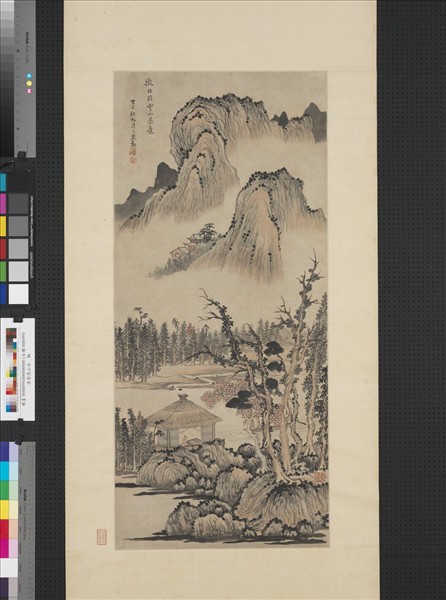 清黎簡山水　軸