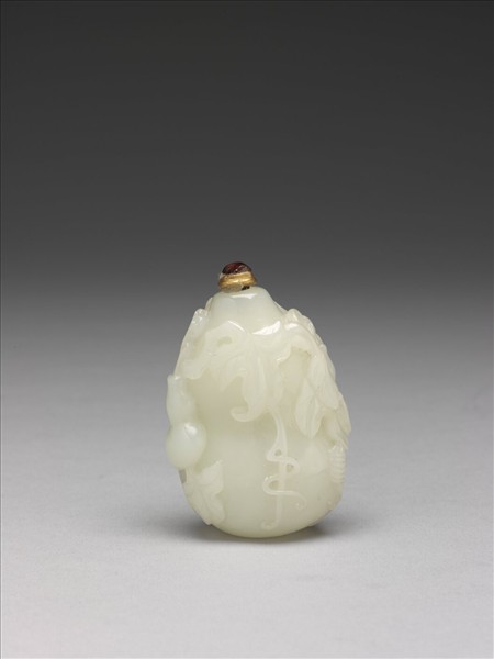 玉葫蘆紋子孫萬代鼻煙壺