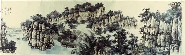 民國何漆園丹霞山色　橫披