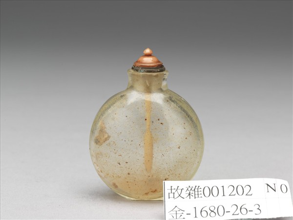 淺黃色透明玻璃鼻煙壺