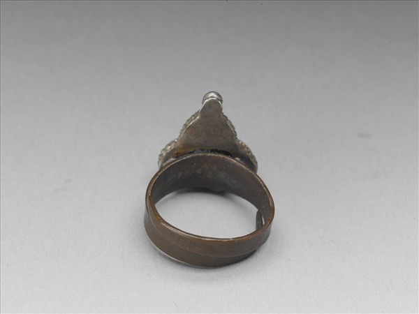 銀嵌珊瑚松石戒指